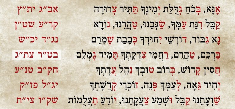 תפילת “אנא בכוח” – המעלית שתיקח אותך למעלה